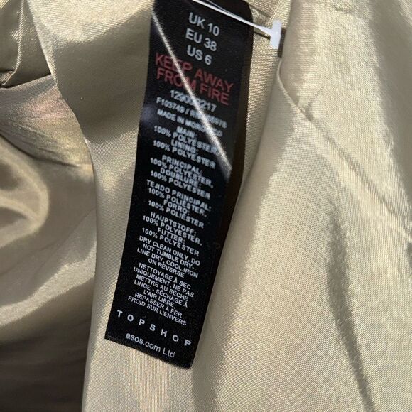 Topshop Blazer Oversized Asymmetrical Professional Business Jacket Size 6 - Picture 16 of 16